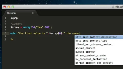 Screenshot of arrays image
