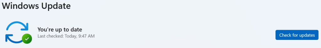Windows UpToDate Indicator